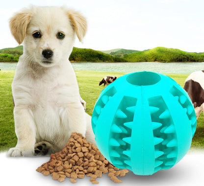 Juguete para perros con alimentador lento para mascotas, juguete de pelota de goma divertido y bonito para perros